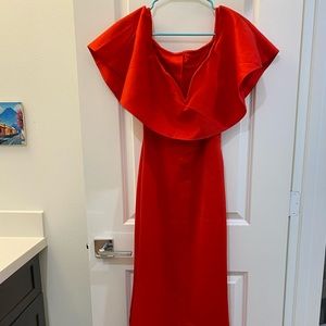 Maxi red dress